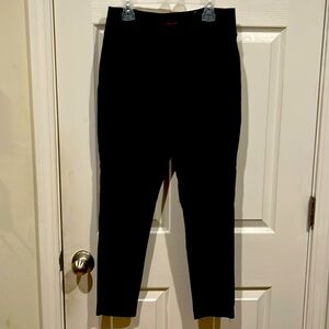 Sapphire Red, Black Stretchy Leggings